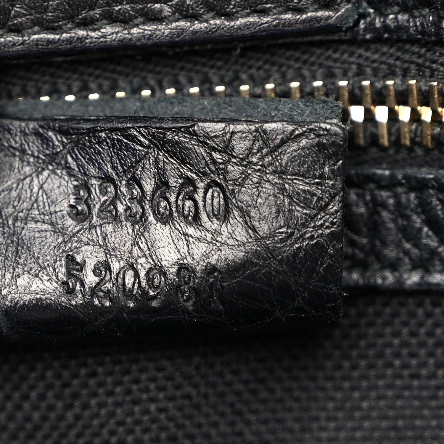 Gucci Pebbled Calfskin Medium Bamboo Shopper Tote Black 8 of 12