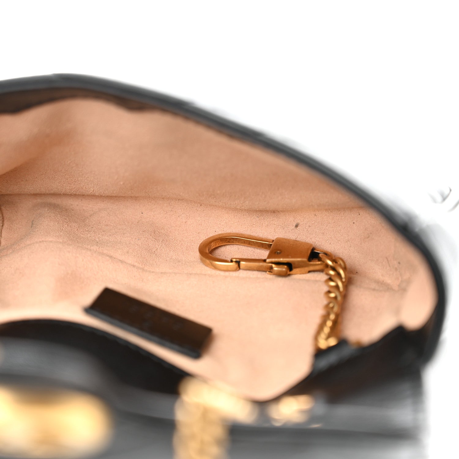 Gucci Calfskin Matelasse Super Mini GG Marmont Shoulder Bag Black 5 of 10
