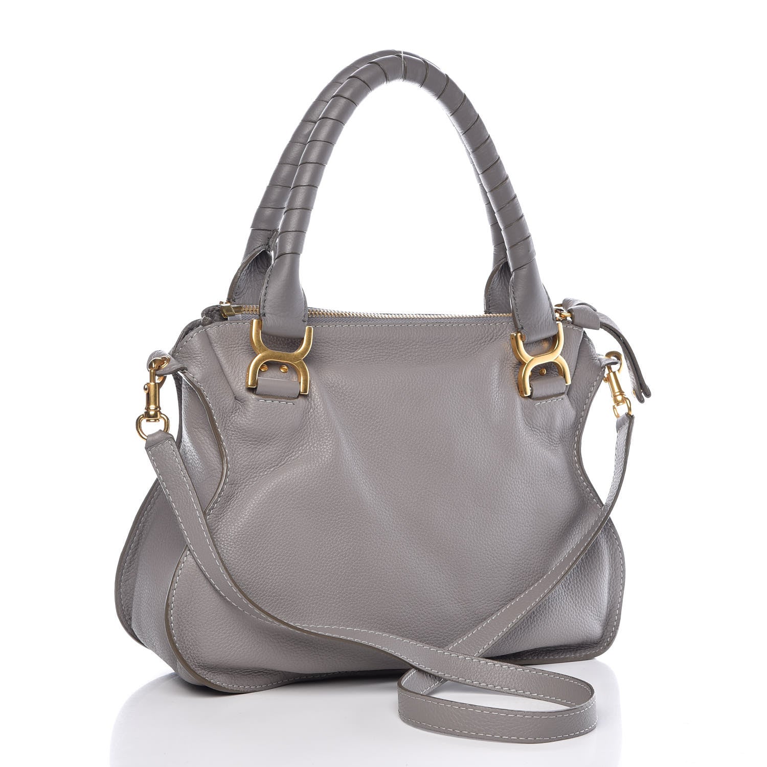 Chloe Calfskin Medium Marcie Satchel Cashmere Grey 3 of 8