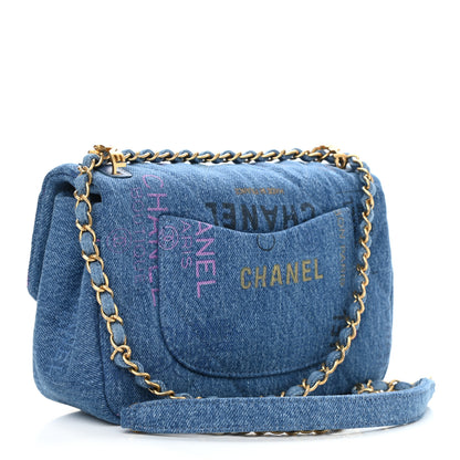 Chanel Denim Quilted Mini Denim Mood Rectangular Flap Blue Multicolor 3 of 11