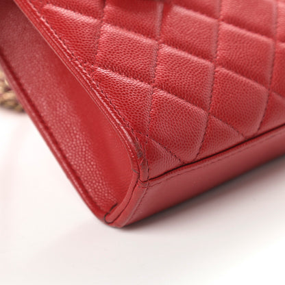 Chanel Caviar Quilted Classic Phone Holder Red 10 of 16