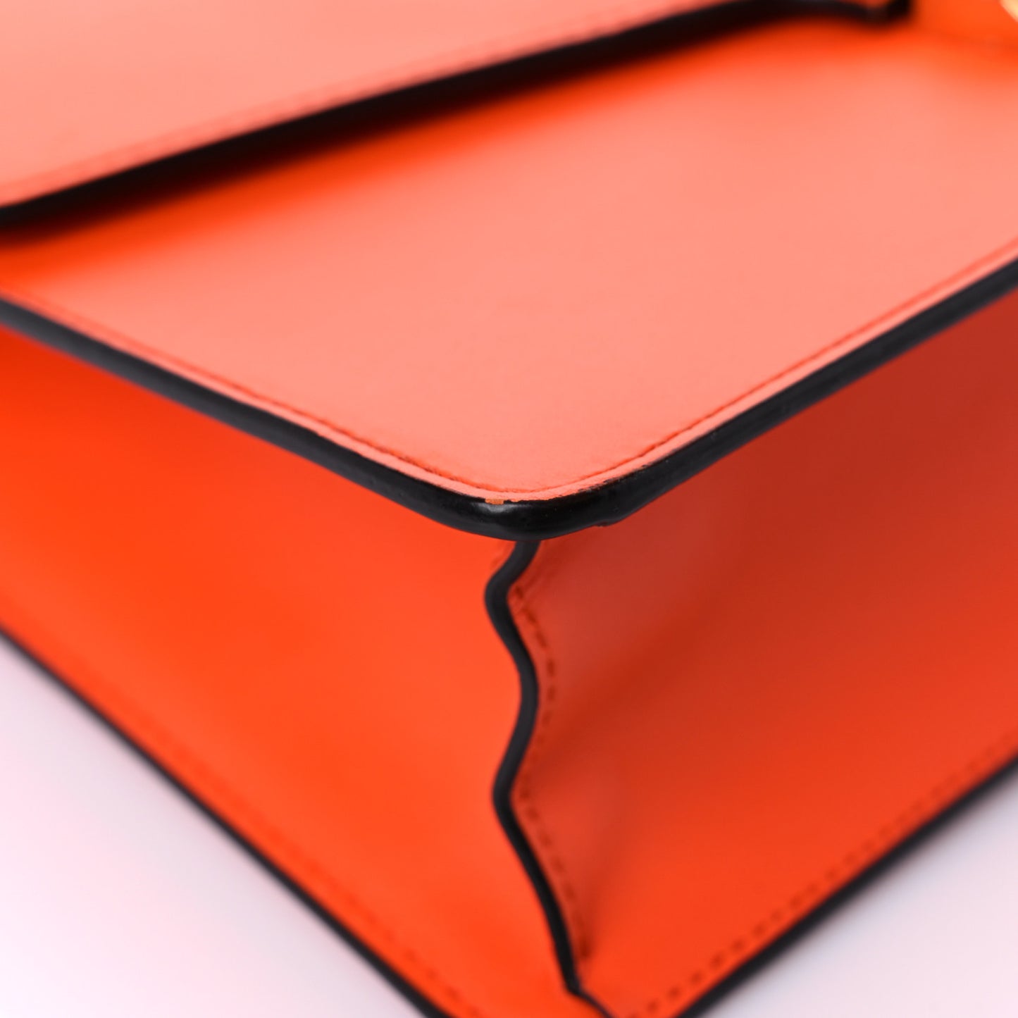 Calfskin Small Sylvie Shoulder Bag Orange