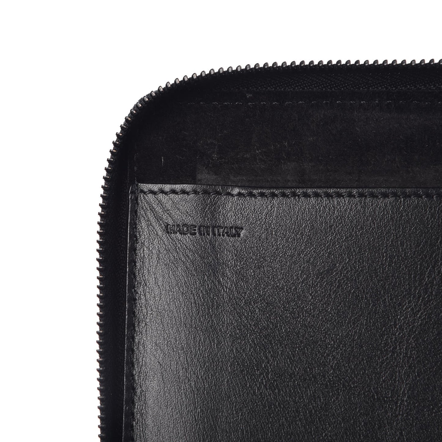 Grainy Calfskin Zip Tablet iPad Case Black