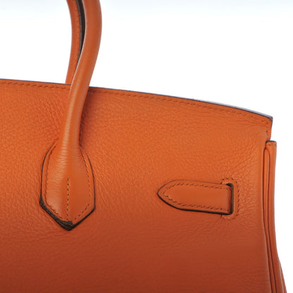 Hermes Taurillon Clemence Birkin 35 Orange 28 of 33