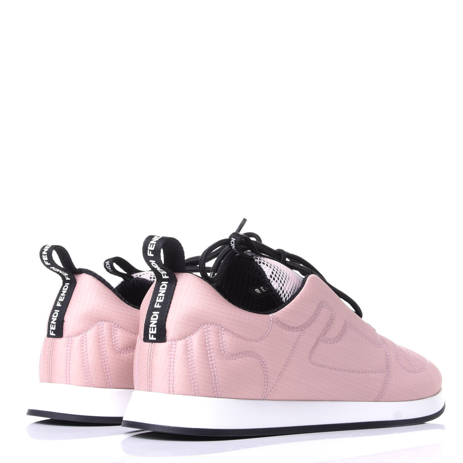Fendi Nylon FFreedom Sneakers 38 White Rosa 4 of 11