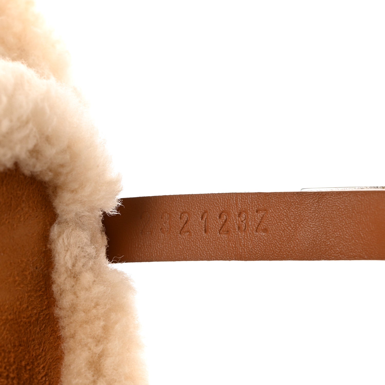 Hermes Suede Goatskin Woolskin Womens Oz Mules 37 Naturel 7 of 9
