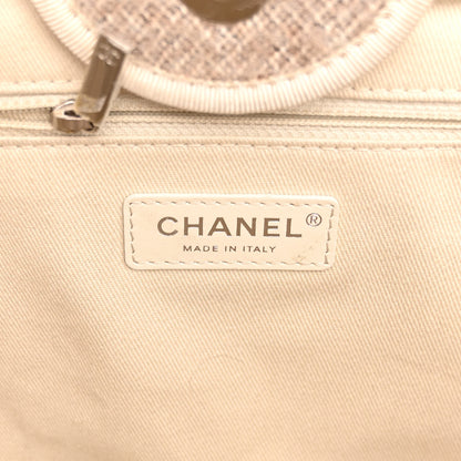 Chanel Mixed Fibers Calfskin Medium Deauville Tote Beige 6 of 14