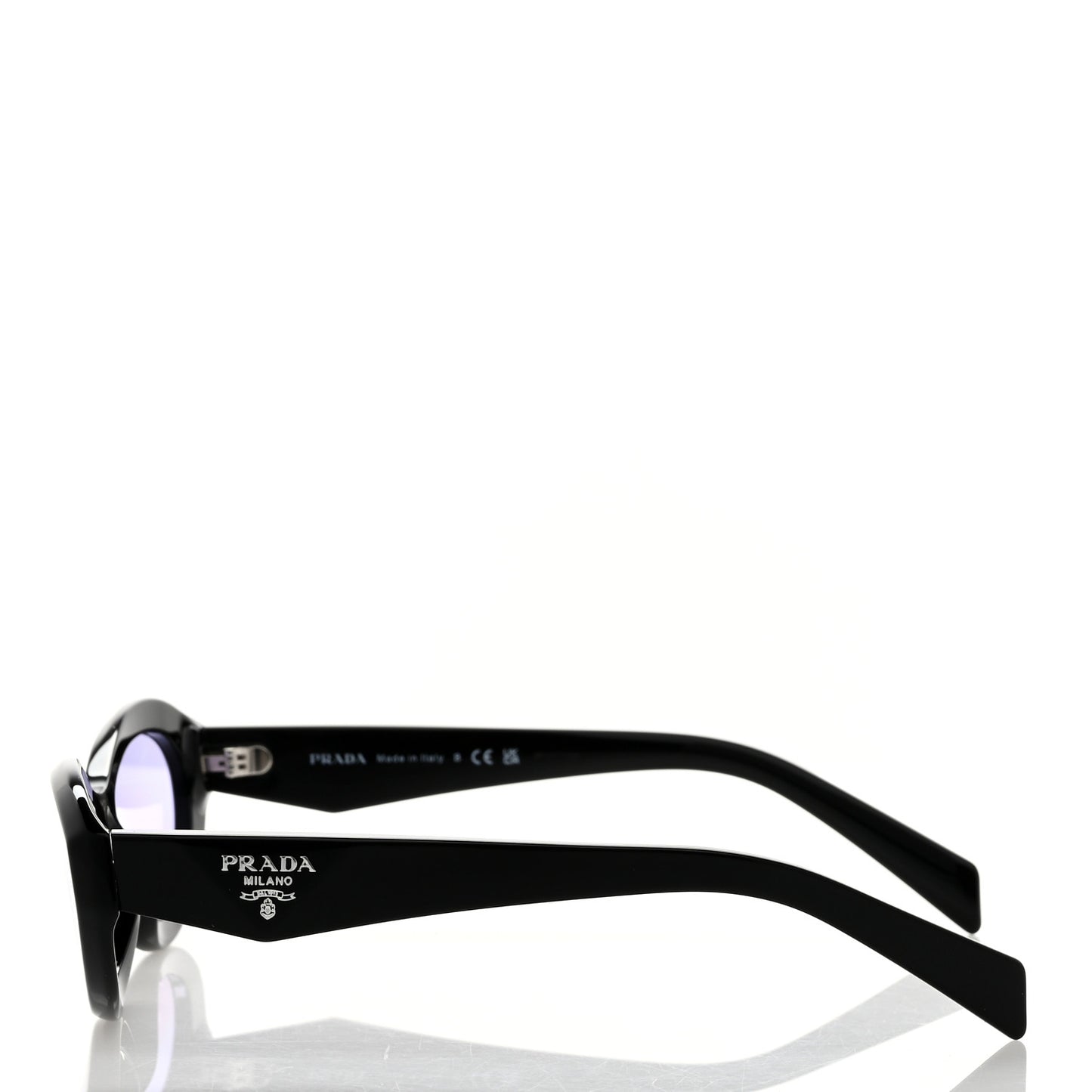 Acetate Oval Sunglasses SPR 26Z Black Purple