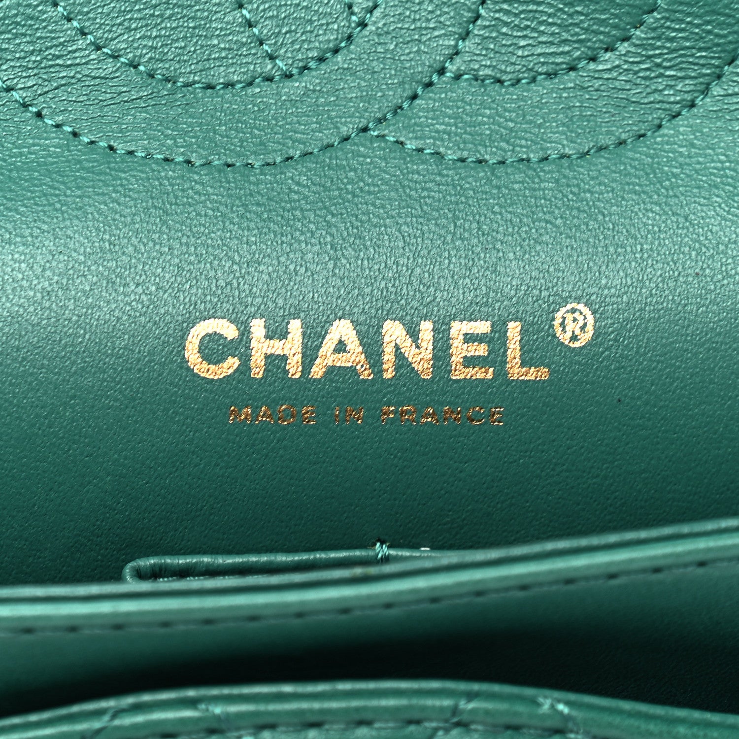 Chanel Lambskin Quilted Medium Double Flap Green 5 of 8