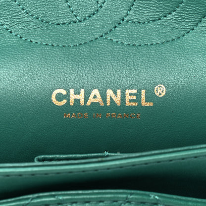 Chanel Lambskin Quilted Medium Double Flap Green 5 of 8