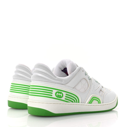 Gucci Demetra GG Supreme Monogram Womens Basket Low Top Sneakers 37.5 Great White Green 5 of 9