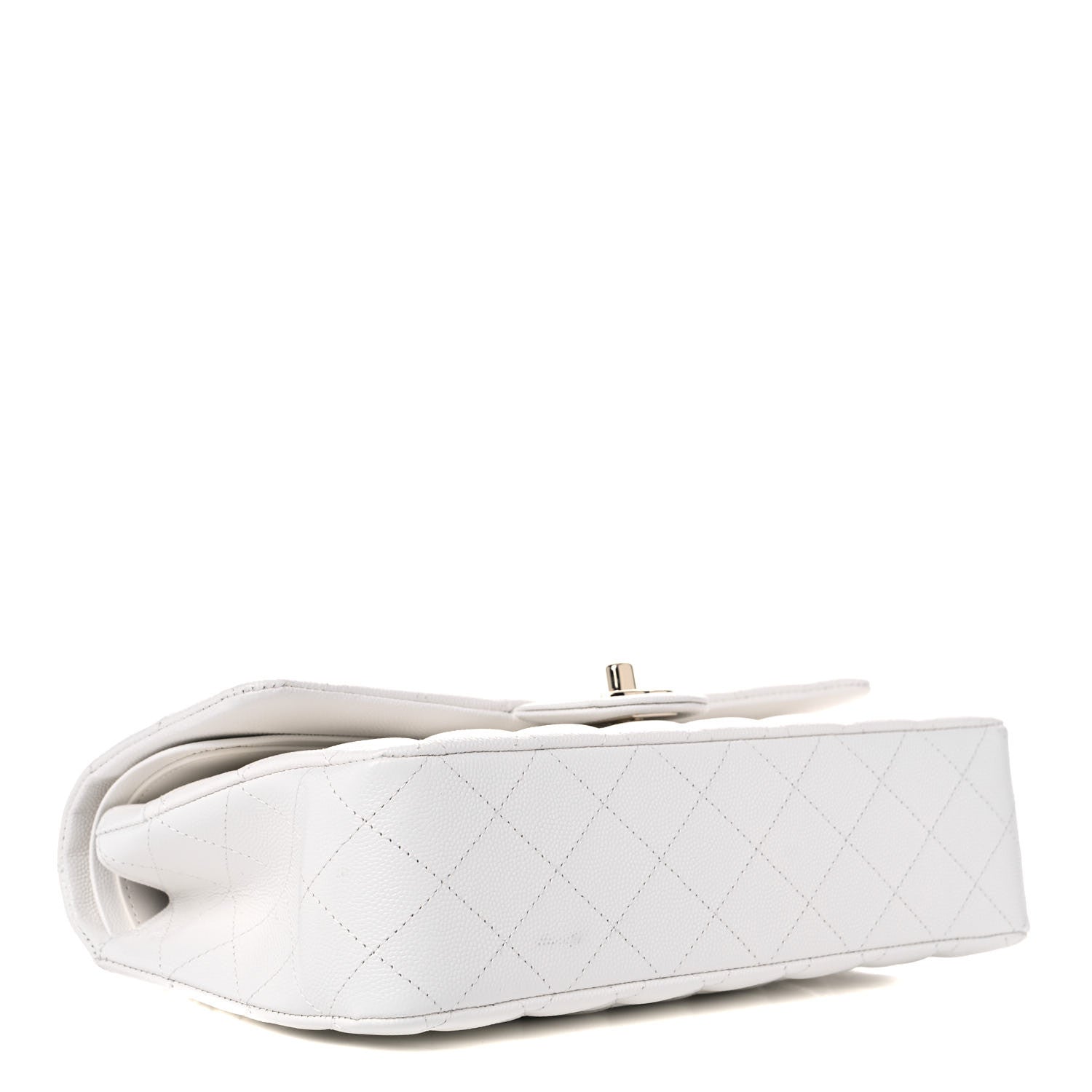 Chanel Caviar Quilted Medium Double Flap White 3 of 10
