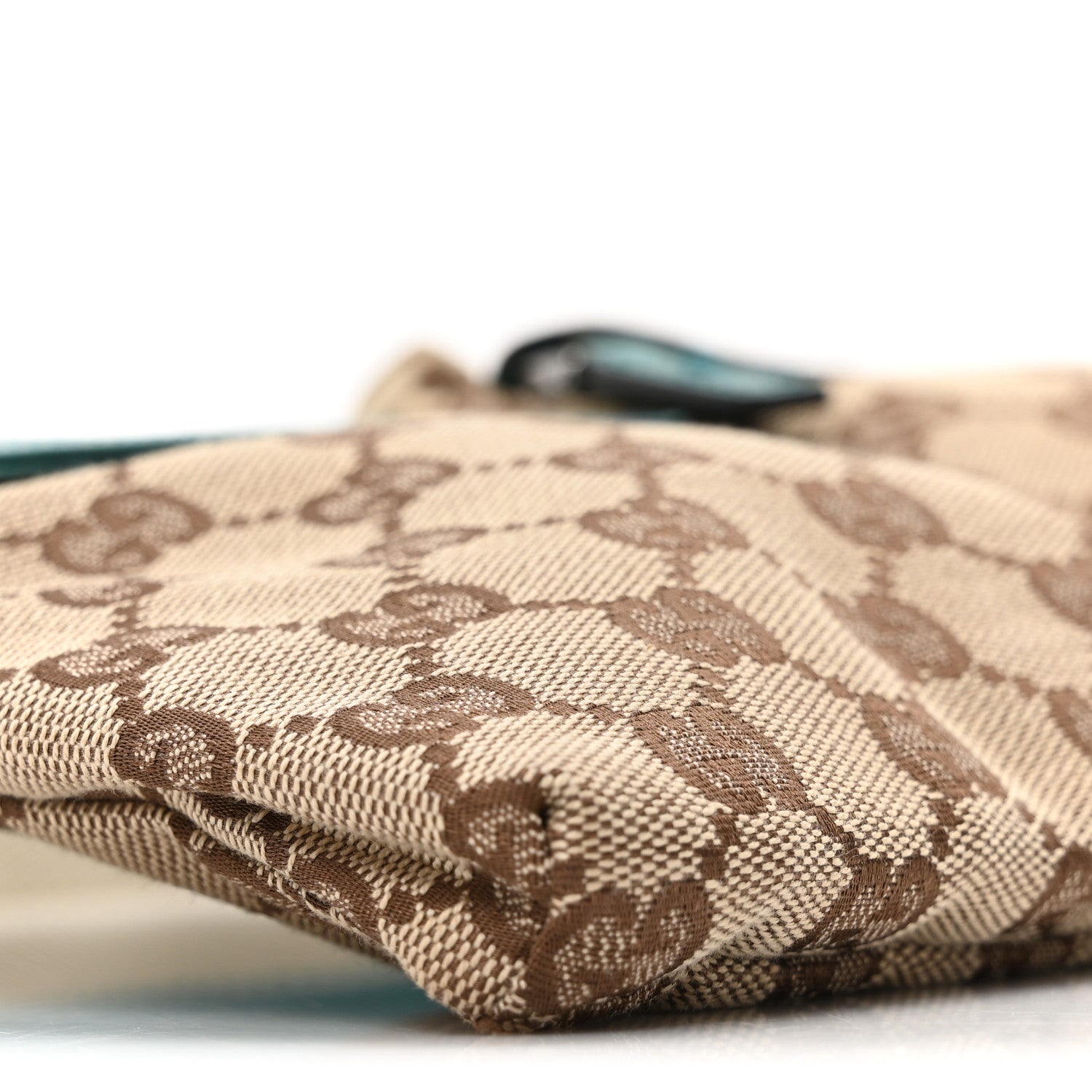 Gucci GG Monogram Web Double Pocket Belt Bag Turquoise 9 of 10