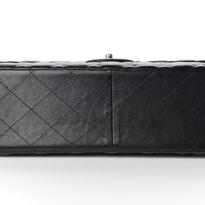 Chanel Lambskin Quilted Jumbo Double Flap Black 11 of 11