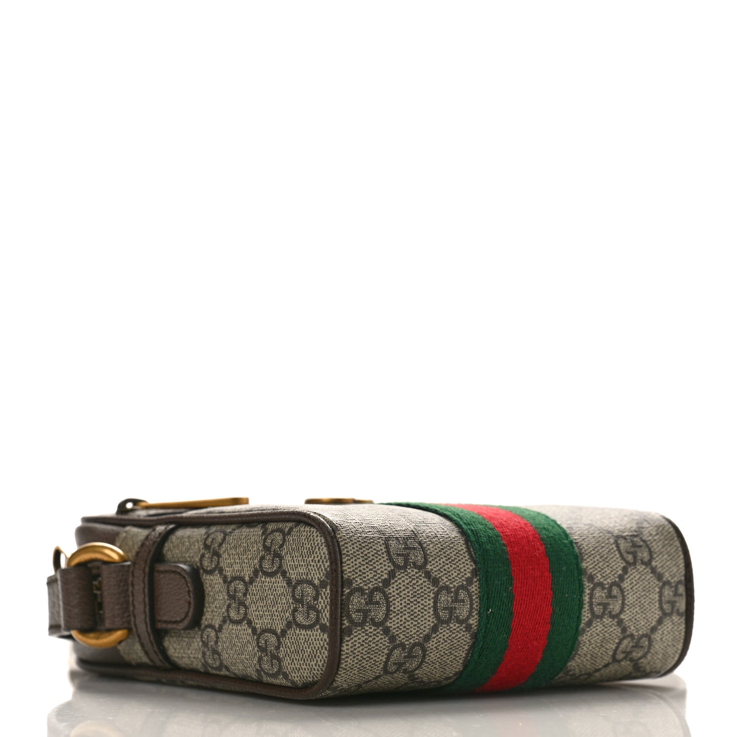 Gucci GG Supreme Monogram Web Mini Ophidia Messenger Brown 4 of 9