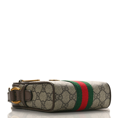 Gucci GG Supreme Monogram Web Mini Ophidia Messenger Brown 4 of 9