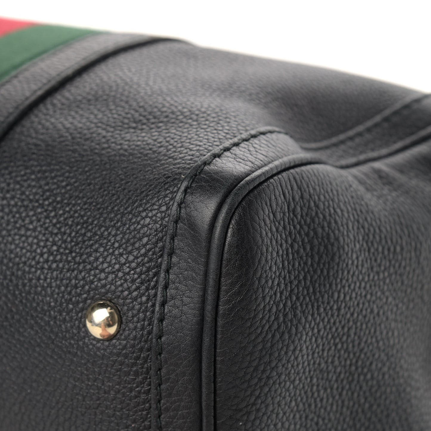 Calfskin Vintage Web Medium Boston Black