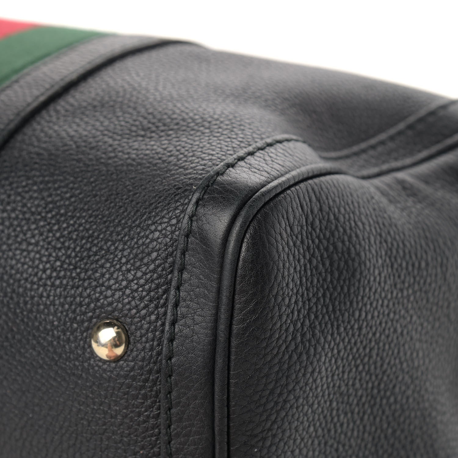 Gucci Calfskin Vintage Web Medium Boston Black 11 of 17