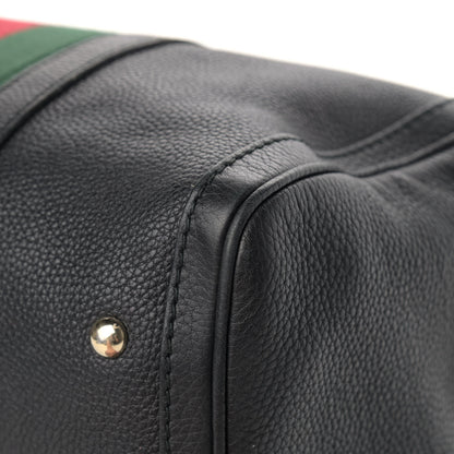 Gucci Calfskin Vintage Web Medium Boston Black 11 of 17