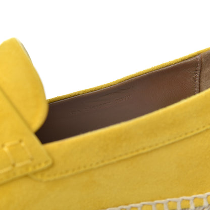 Hermes Suede Goatskin Womens Trip Espadrilles 38 Jaune Citron 8 of 18