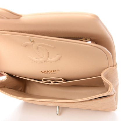 Chanel Caviar Quilted Medium Double Flap Light Beige 5 of 10