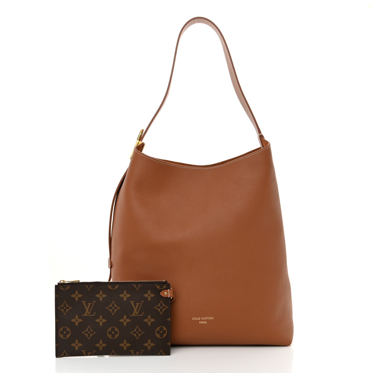 Louis Vuitton Grained Calfskin Low Key Hobo MM Cognac 2 of 10