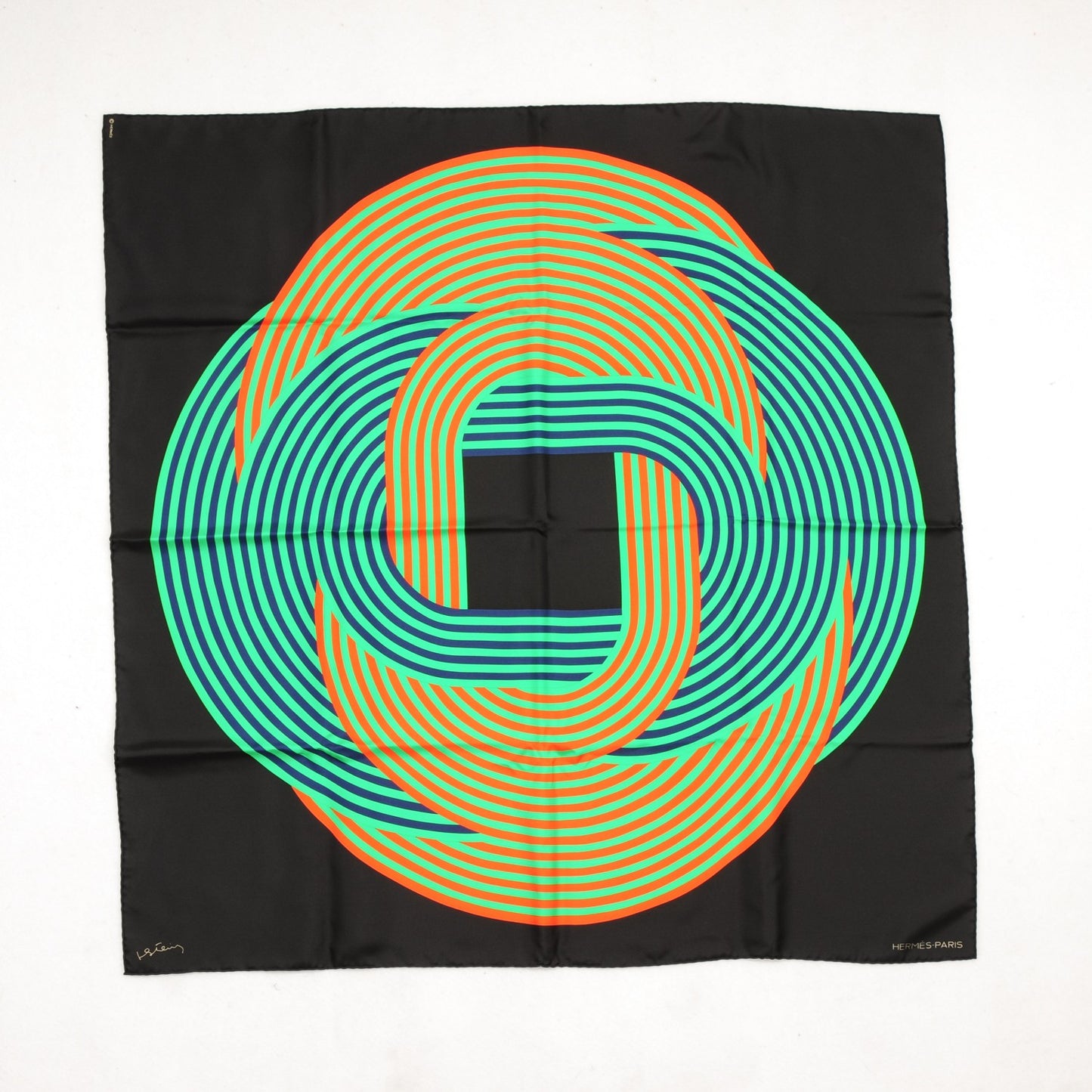 Silk Maillons De Joel Stein Scarf 90 Noir Vert Rouge