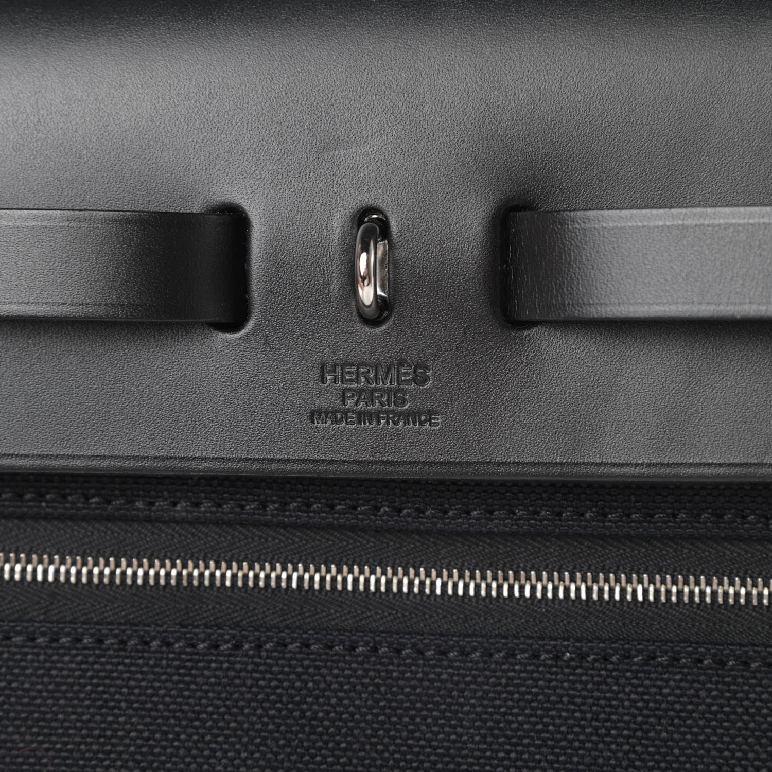 Hermes Military Toile Vache Hunter Herbag Zip PM 31 Black 7 of 12