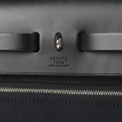 Hermes Military Toile Vache Hunter Herbag Zip PM 31 Black 7 of 12
