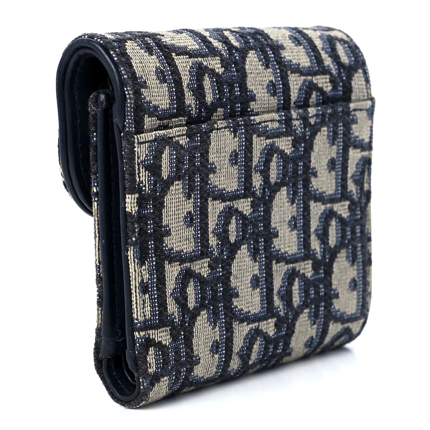 Oblique Saddle Lotus Wallet Blue