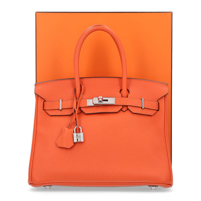 Hermes Taurillon Clemence Birkin 30 Feu 11 of 11