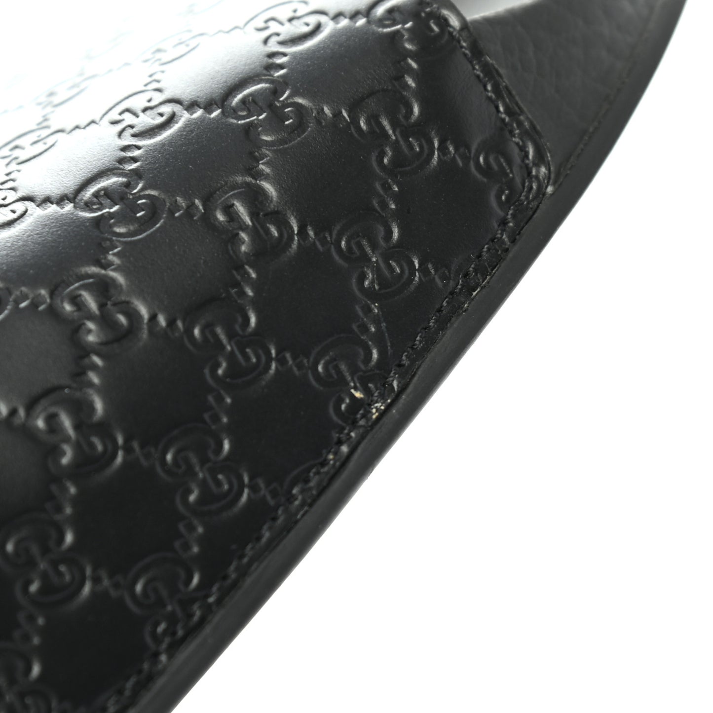 Microguccissima Slide Sandals 37 Black