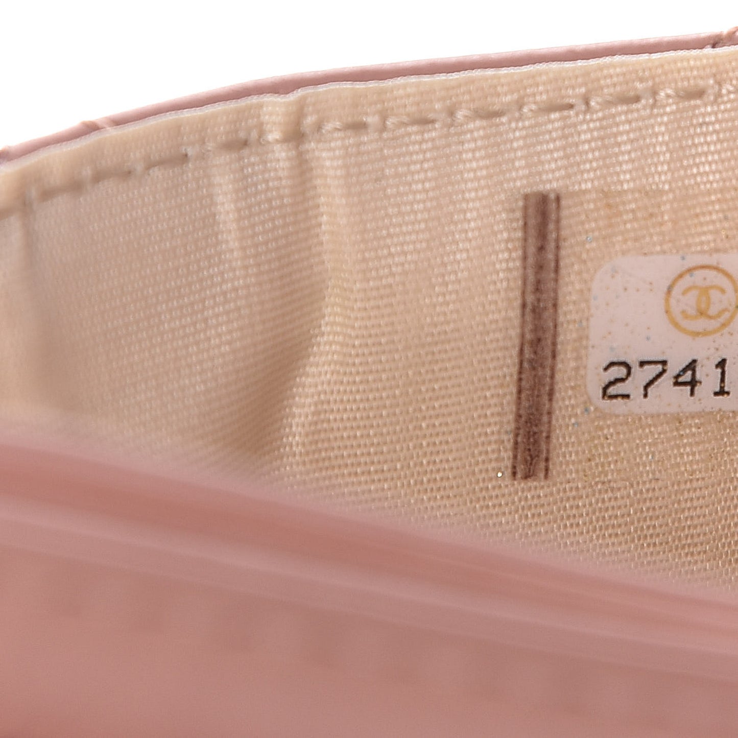 Aged Calfskin Quilted Gabrielle Card Holder Wallet Light Pink