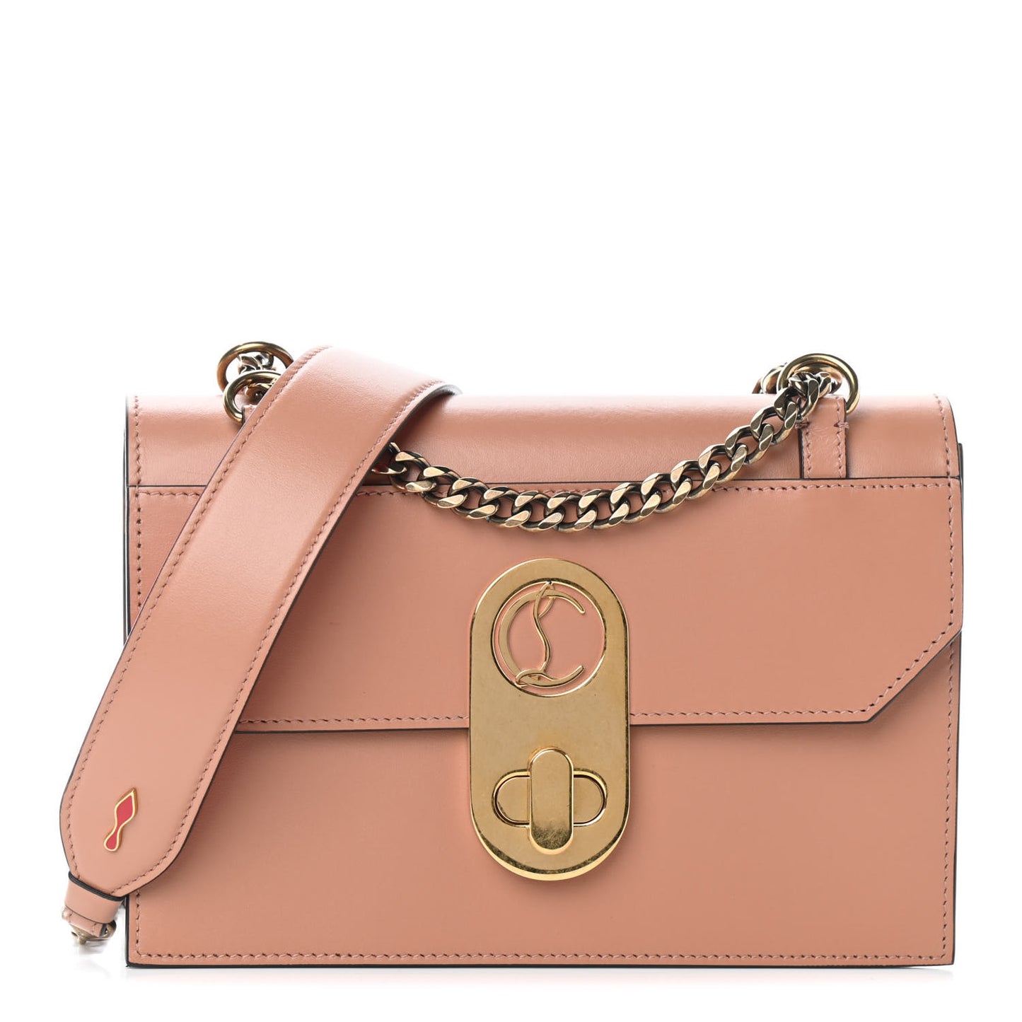 Calfskin Small Elisa Shoulder Bag Nude