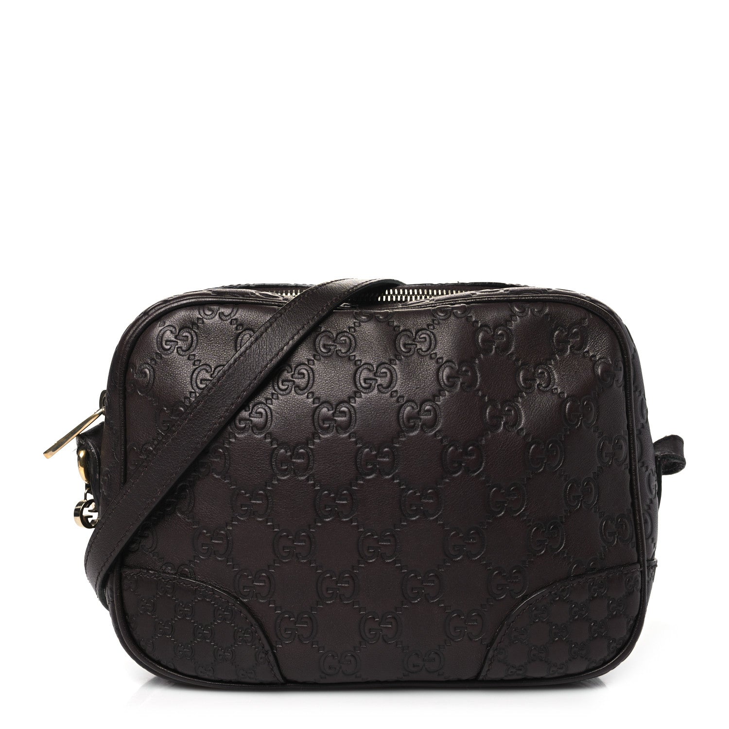 Gucci Guccissima Mini Bree Messenger Bag Chocolate 1 of 12