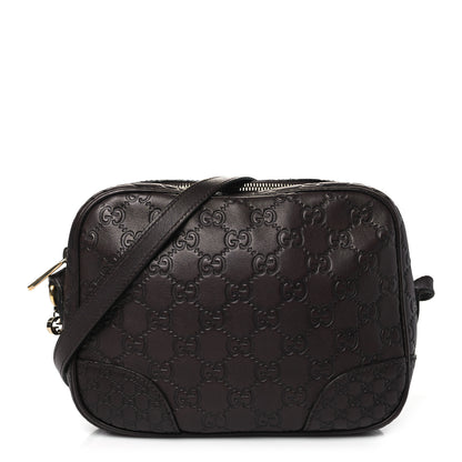 Gucci Guccissima Mini Bree Messenger Bag Chocolate 1 of 12