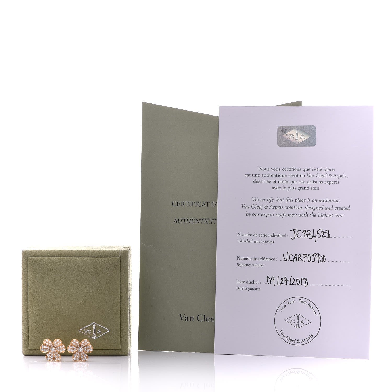 Van Cleef & Arpels 18K Yellow Gold Diamond Small Frivole Pave Earrings 6 of 6