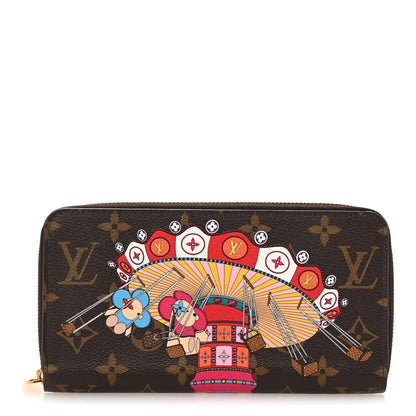 Louis Vuitton Monogram 2020 Christmas Animation Swing Ride Zippy Wallet Pink Poppy 1 of 10