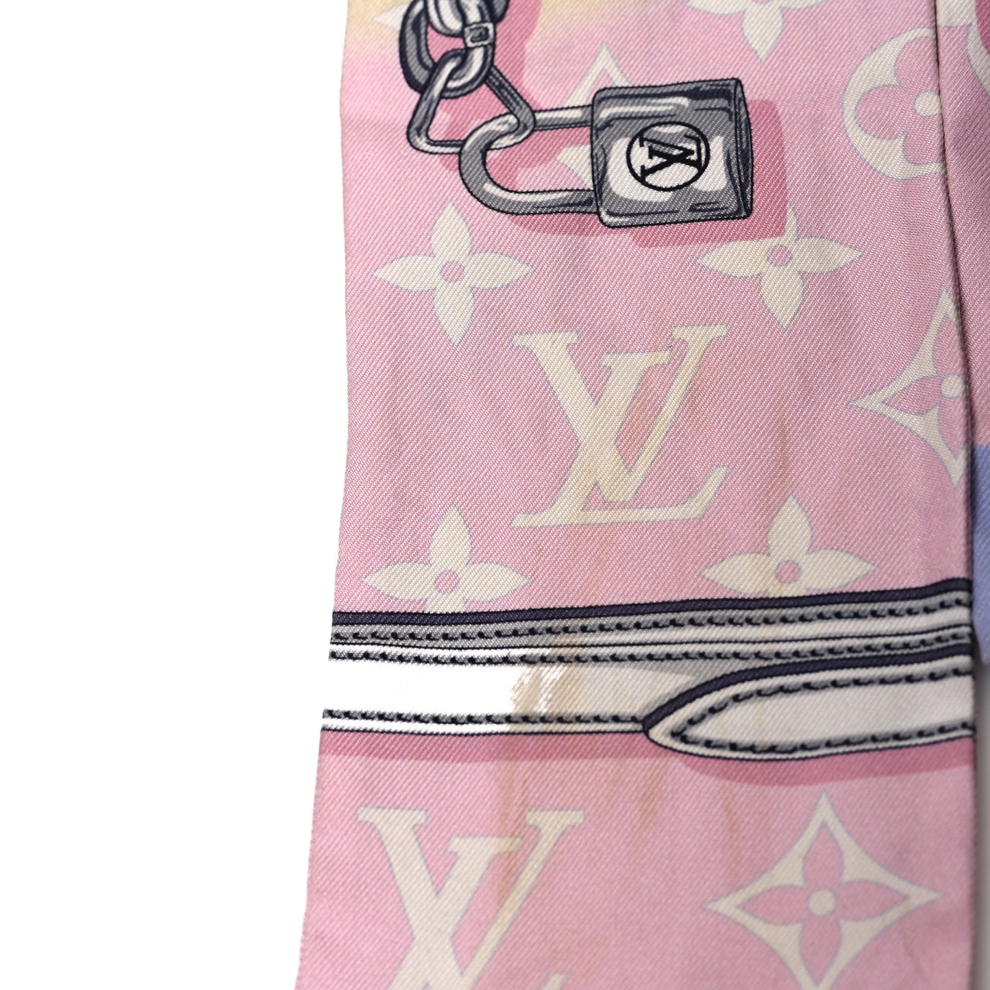 Silk Monogram Escale Confidential Bandeau Pink