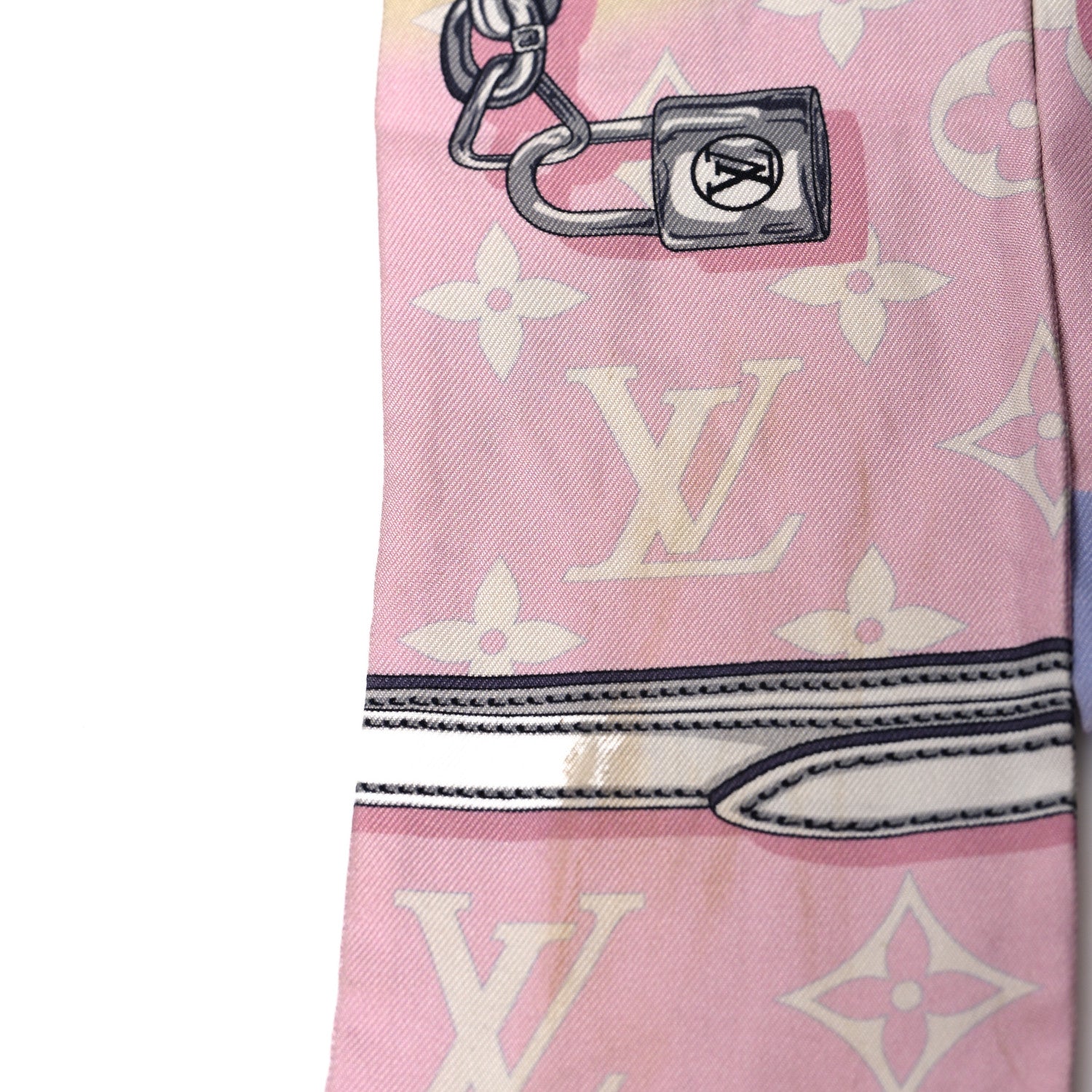 Louis Vuitton Silk Monogram Escale Confidential Bandeau Pink 6 of 10