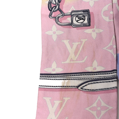 Louis Vuitton Silk Monogram Escale Confidential Bandeau Pink 6 of 10