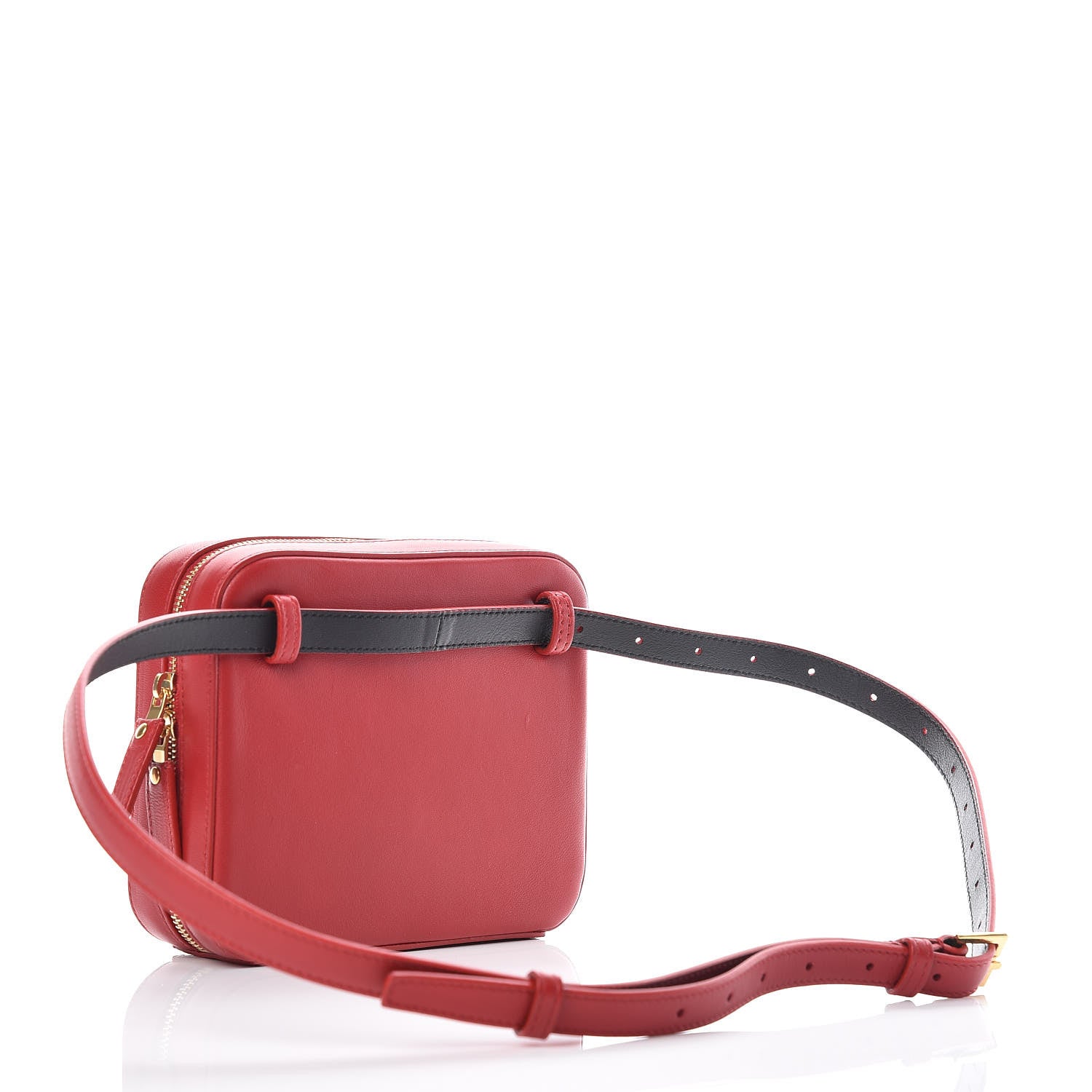 Saint Laurent Lambskin Matelasse Vicky Monogram Belt Bag Eros Red 3 of 8