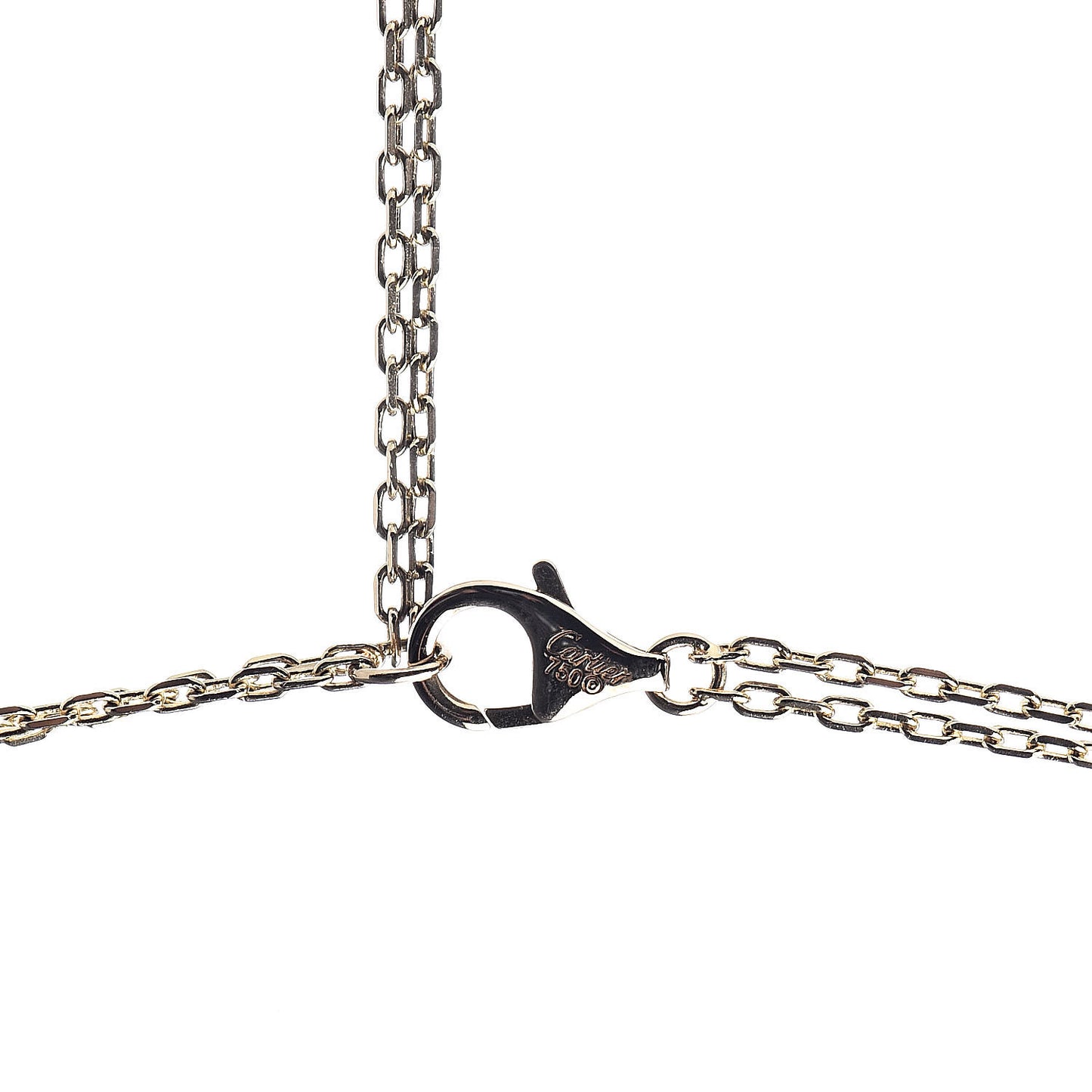 18K Yellow Gold 2 Diamond LOVE Necklace
