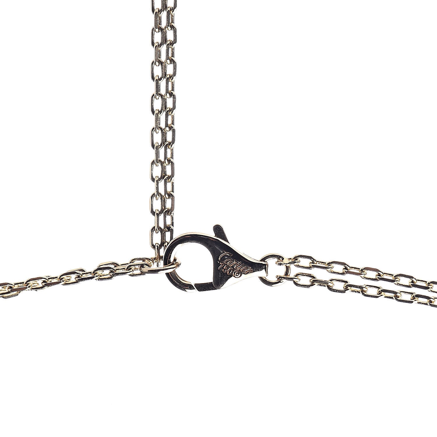 Cartier 18K Yellow Gold 2 Diamond LOVE Necklace 5 of 7