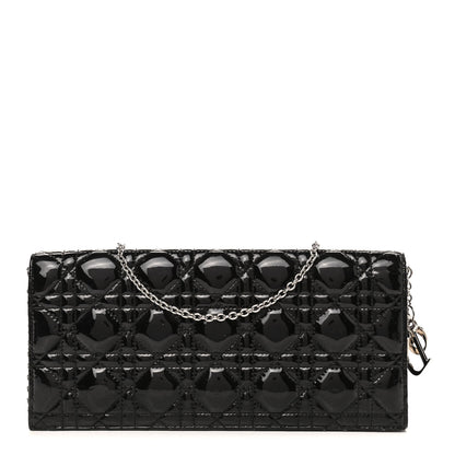 Christian Dior Patent Cannage Lady Dior Convertible Clutch Black 1 of 8