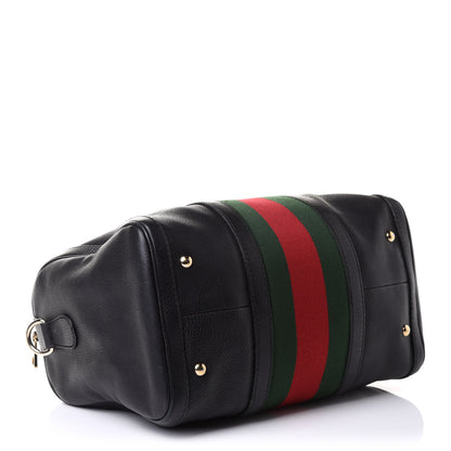 Gucci Calfskin Vintage Web Medium Boston Black 4 of 11