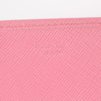 Prada Saffiano Metal Continental Flap Wallet Geranio 7 of 9