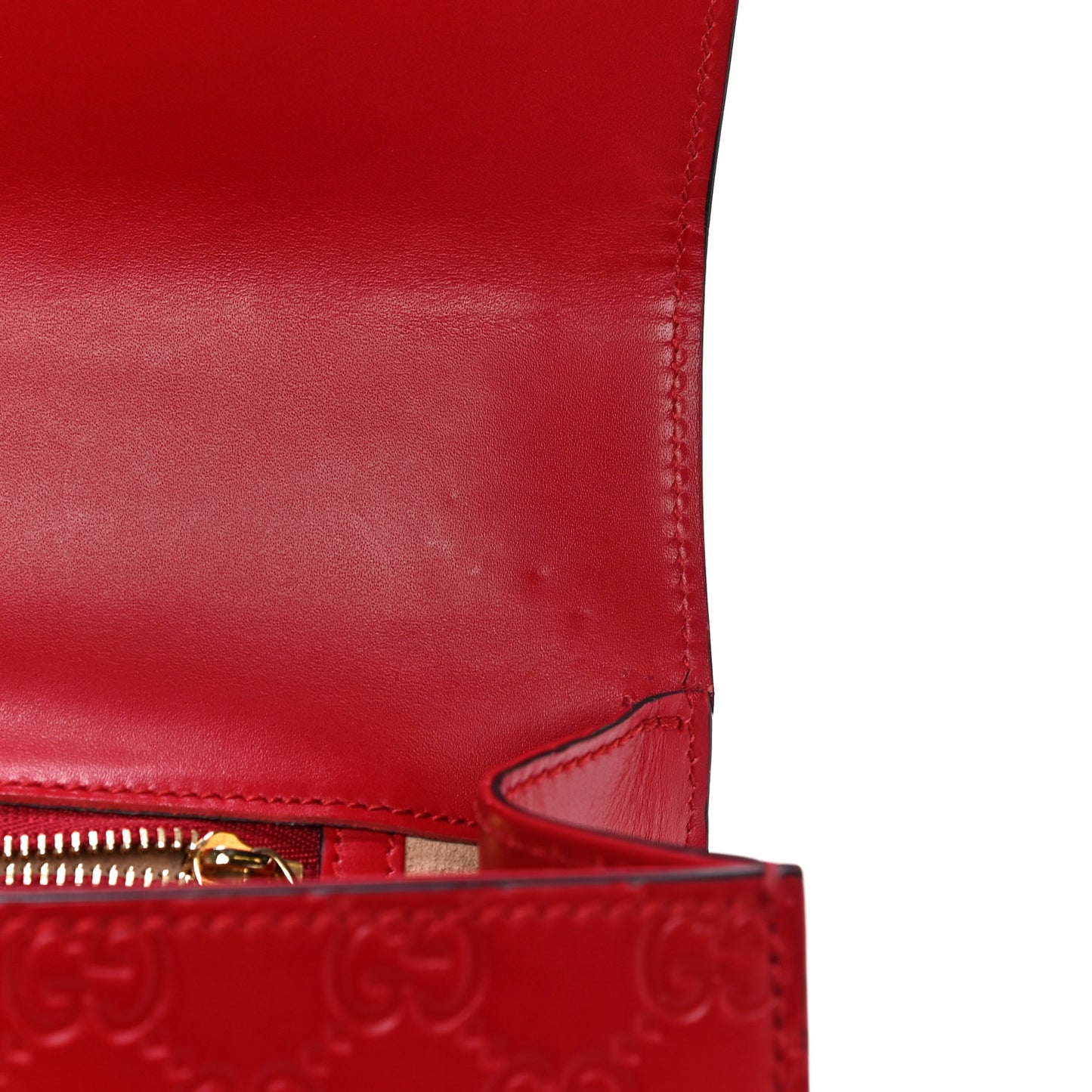 Guccissima Medium Padlock Shoulder Bag Hibiscus Red