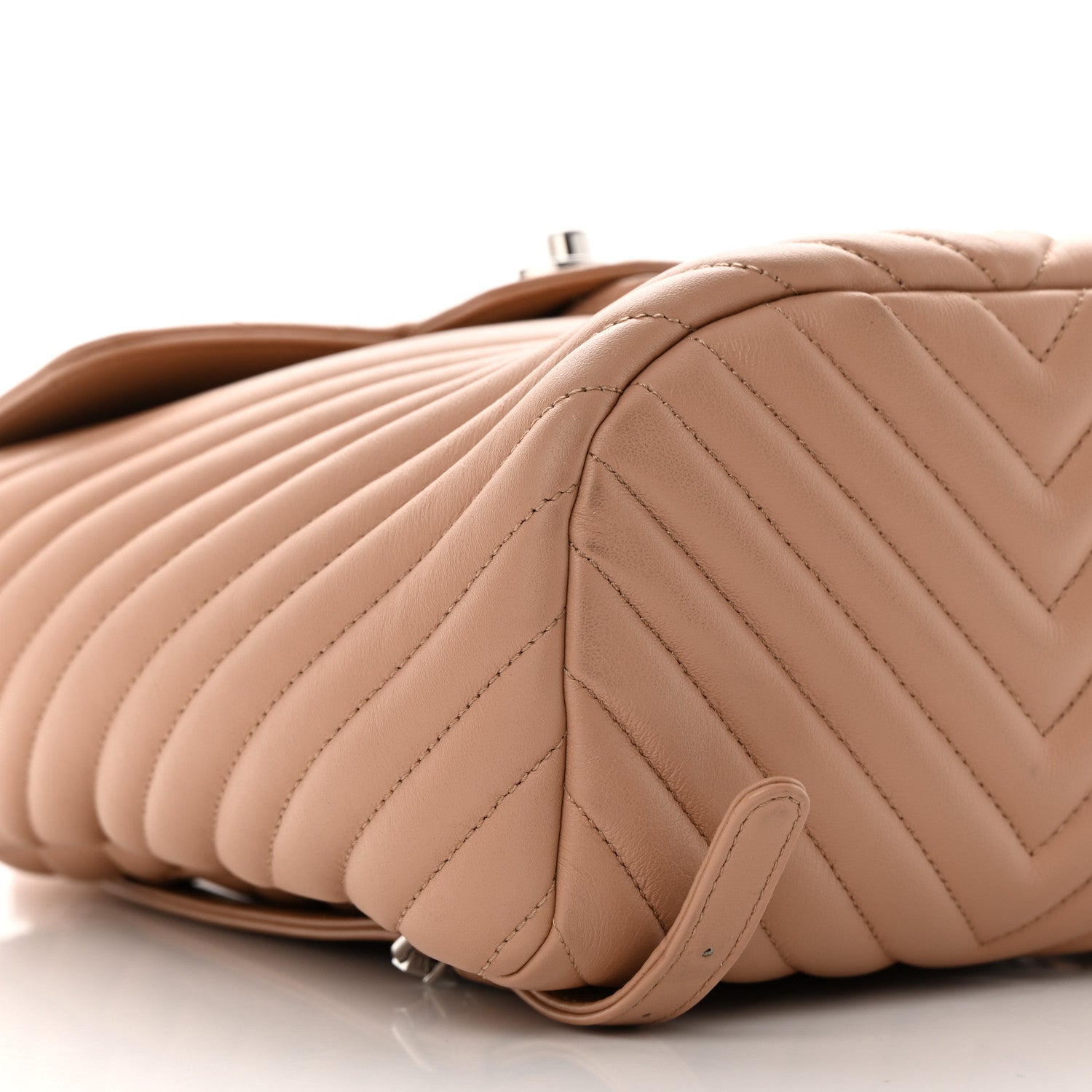 Chanel Calfskin Chevron Quilted Small Urban Spirit Backpack Beige 9 of 16