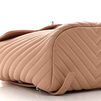 Chanel Calfskin Chevron Quilted Small Urban Spirit Backpack Beige 9 of 16